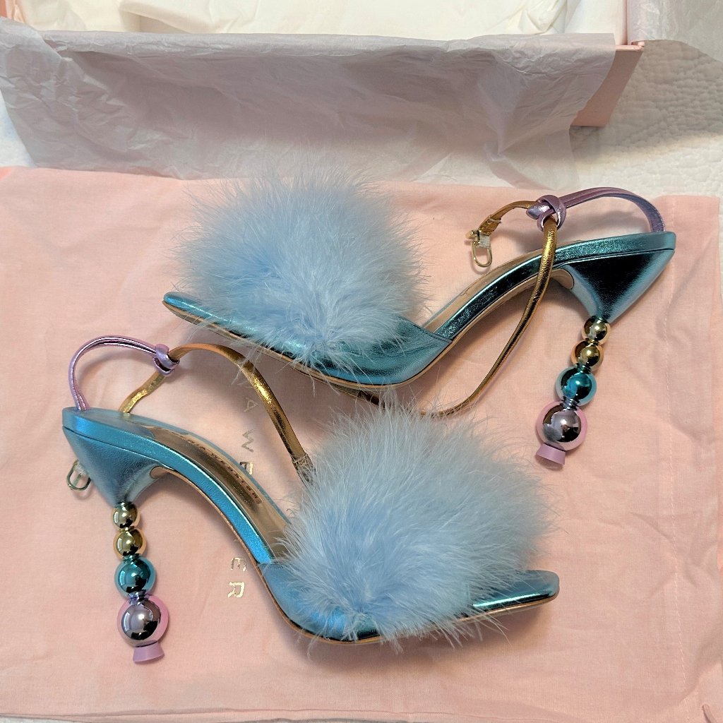 Never Worn Perla Maribou Sandal Sophia Webster